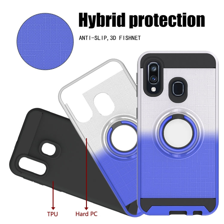 For Galaxy A40 2 In 1 PC + TPU Protective Case with 360 Degrees Rotate Ring Holder