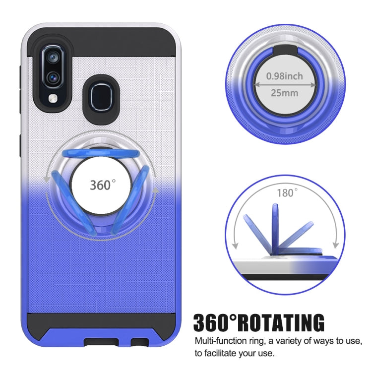 For Galaxy A40 2 In 1 PC + TPU Protective Case with 360 Degrees Rotate Ring Holder