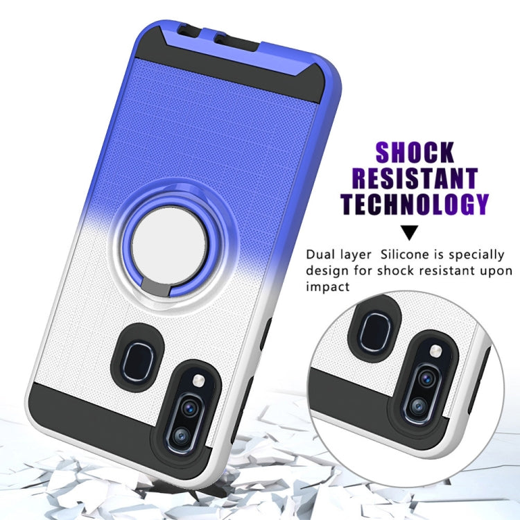 For Galaxy A40 2 In 1 PC + TPU Protective Case with 360 Degrees Rotate Ring Holder