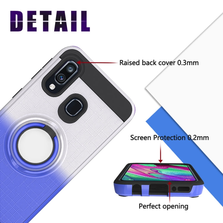 For Galaxy A40 2 In 1 PC + TPU Protective Case with 360 Degrees Rotate Ring Holder