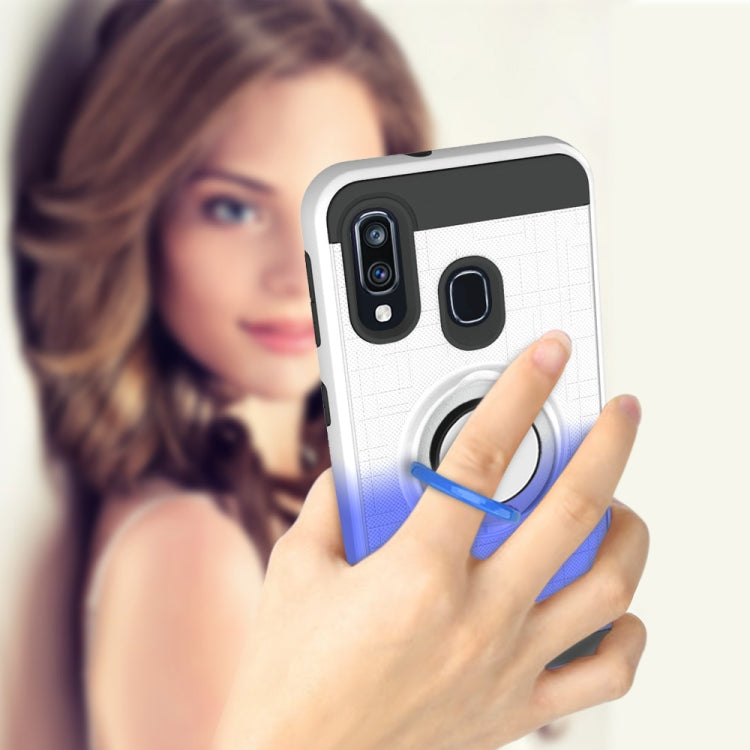 For Galaxy A40 2 In 1 PC + TPU Protective Case with 360 Degrees Rotate Ring Holder