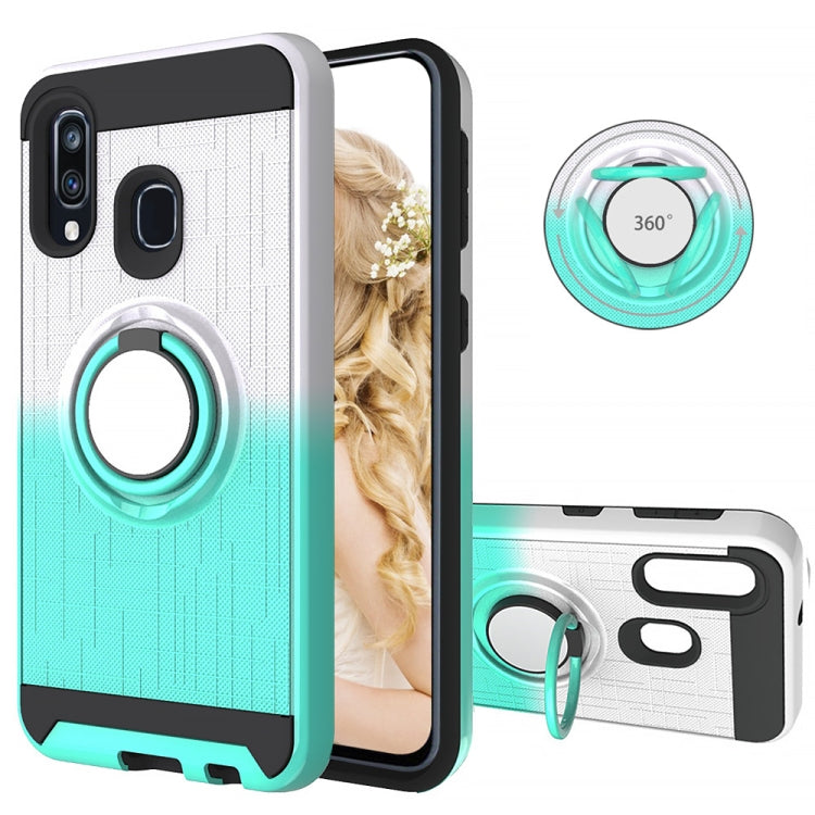 For Galaxy A40 2 In 1 PC + TPU Protective Case with 360 Degrees Rotate Ring Holder