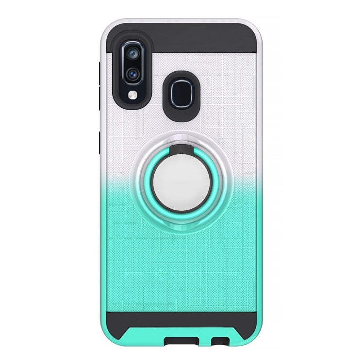 For Galaxy A40 2 In 1 PC + TPU Protective Case with 360 Degrees Rotate Ring Holder