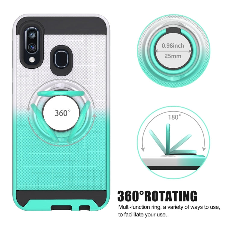 For Galaxy A40 2 In 1 PC + TPU Protective Case with 360 Degrees Rotate Ring Holder