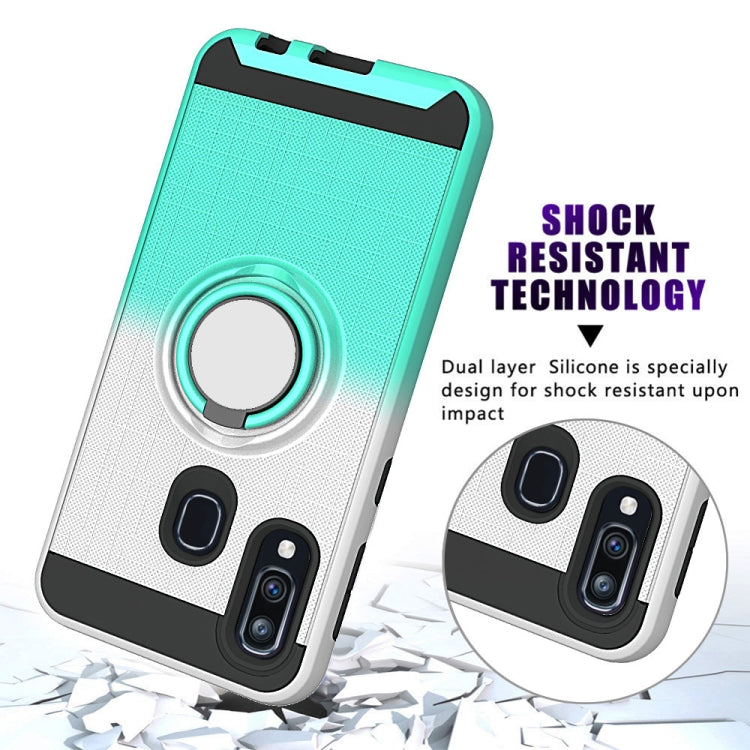 For Galaxy A40 2 In 1 PC + TPU Protective Case with 360 Degrees Rotate Ring Holder