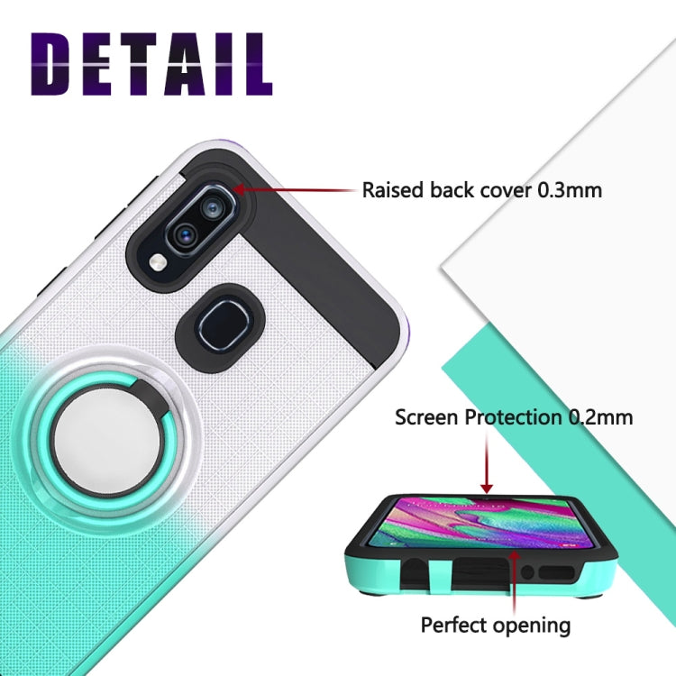For Galaxy A40 2 In 1 PC + TPU Protective Case with 360 Degrees Rotate Ring Holder