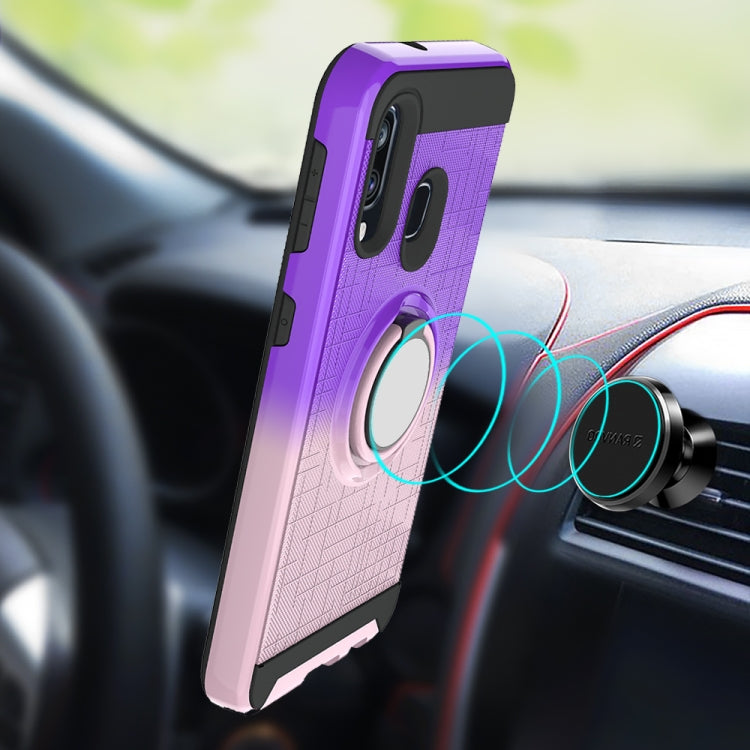 For Galaxy A40 2 In 1 PC + TPU Protective Case with 360 Degrees Rotate Ring Holder