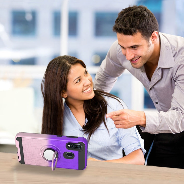 For Galaxy A40 2 In 1 PC + TPU Protective Case with 360 Degrees Rotate Ring Holder