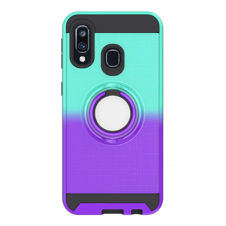 For Galaxy A40 2 In 1 PC + TPU Protective Case with 360 Degrees Rotate Ring Holder