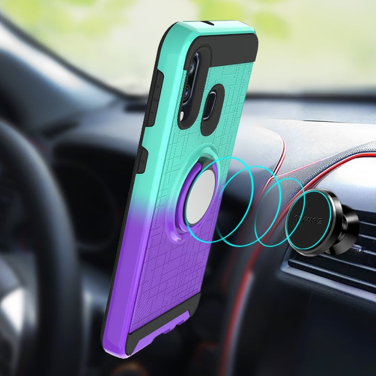 For Galaxy A40 2 In 1 PC + TPU Protective Case with 360 Degrees Rotate Ring Holder
