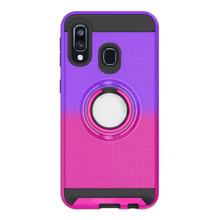 For Galaxy A40 2 In 1 PC + TPU Protective Case with 360 Degrees Rotate Ring Holder