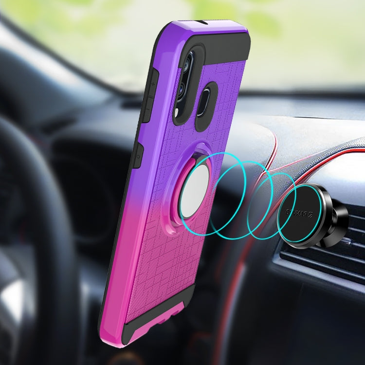 For Galaxy A40 2 In 1 PC + TPU Protective Case with 360 Degrees Rotate Ring Holder