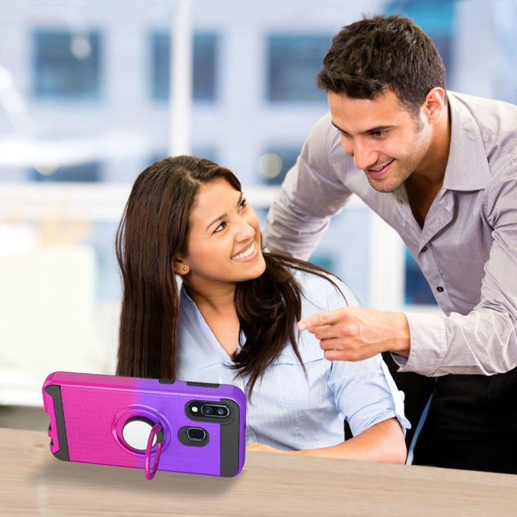 For Galaxy A40 2 In 1 PC + TPU Protective Case with 360 Degrees Rotate Ring Holder