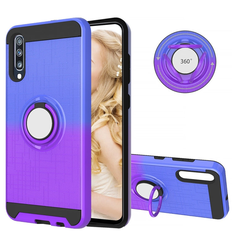 For Galaxy A70 2 In 1 PC + TPU Protective Case with 360 Degrees Rotate Ring Holder