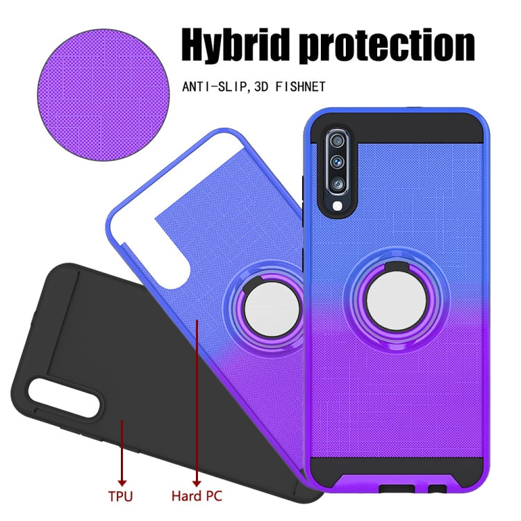 For Galaxy A70 2 In 1 PC + TPU Protective Case with 360 Degrees Rotate Ring Holder