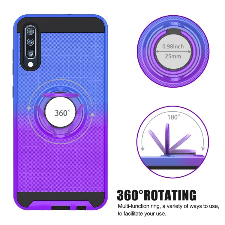 For Galaxy A70 2 In 1 PC + TPU Protective Case with 360 Degrees Rotate Ring Holder