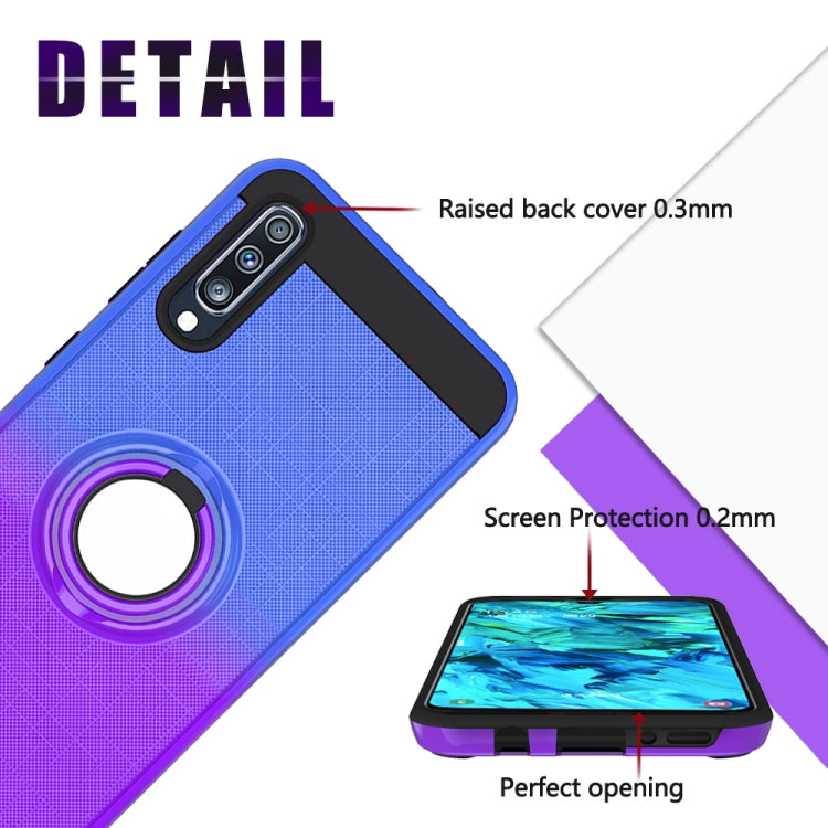 For Galaxy A70 2 In 1 PC + TPU Protective Case with 360 Degrees Rotate Ring Holder