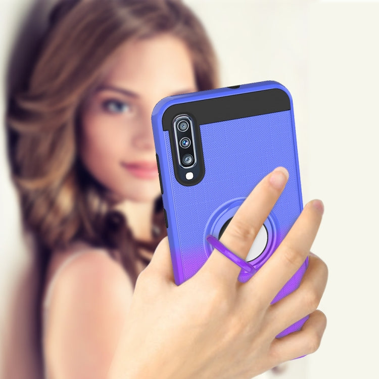 For Galaxy A70 2 In 1 PC + TPU Protective Case with 360 Degrees Rotate Ring Holder