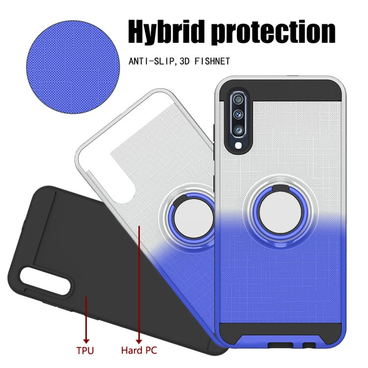For Galaxy A70 2 In 1 PC + TPU Protective Case with 360 Degrees Rotate Ring Holder