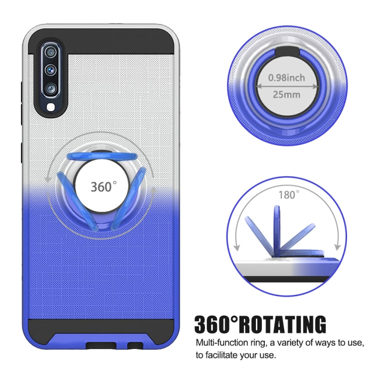 For Galaxy A70 2 In 1 PC + TPU Protective Case with 360 Degrees Rotate Ring Holder