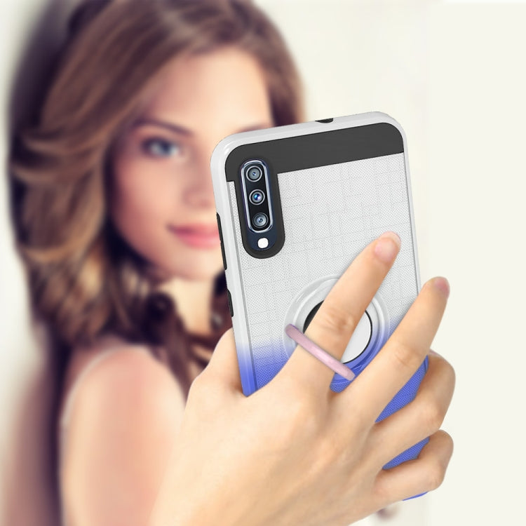 For Galaxy A70 2 In 1 PC + TPU Protective Case with 360 Degrees Rotate Ring Holder