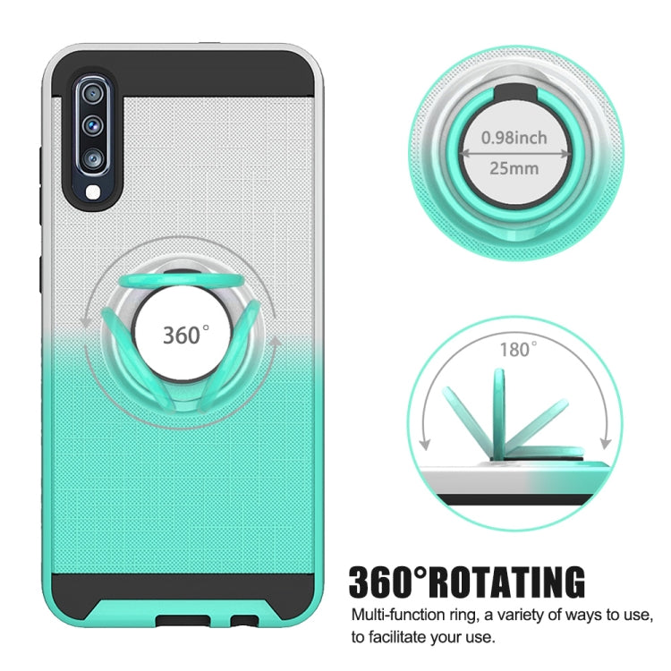 For Galaxy A70 2 In 1 PC + TPU Protective Case with 360 Degrees Rotate Ring Holder