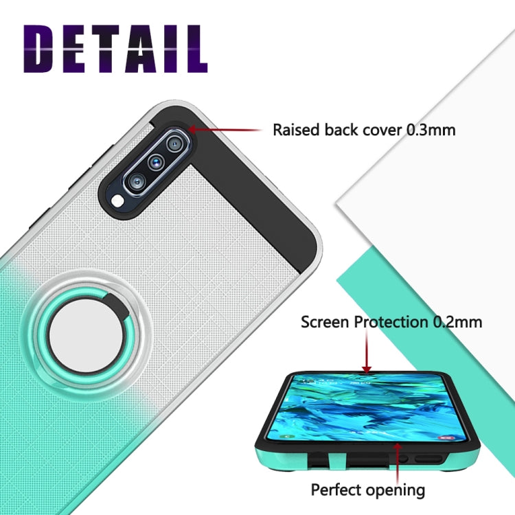 For Galaxy A70 2 In 1 PC + TPU Protective Case with 360 Degrees Rotate Ring Holder