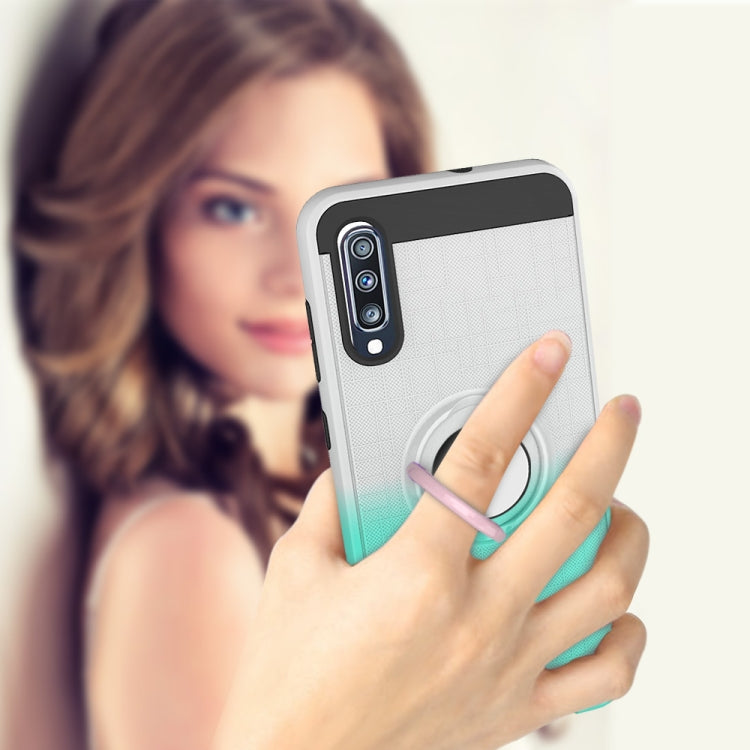 For Galaxy A70 2 In 1 PC + TPU Protective Case with 360 Degrees Rotate Ring Holder