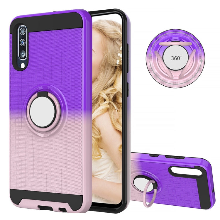 For Galaxy A70 2 In 1 PC + TPU Protective Case with 360 Degrees Rotate Ring Holder
