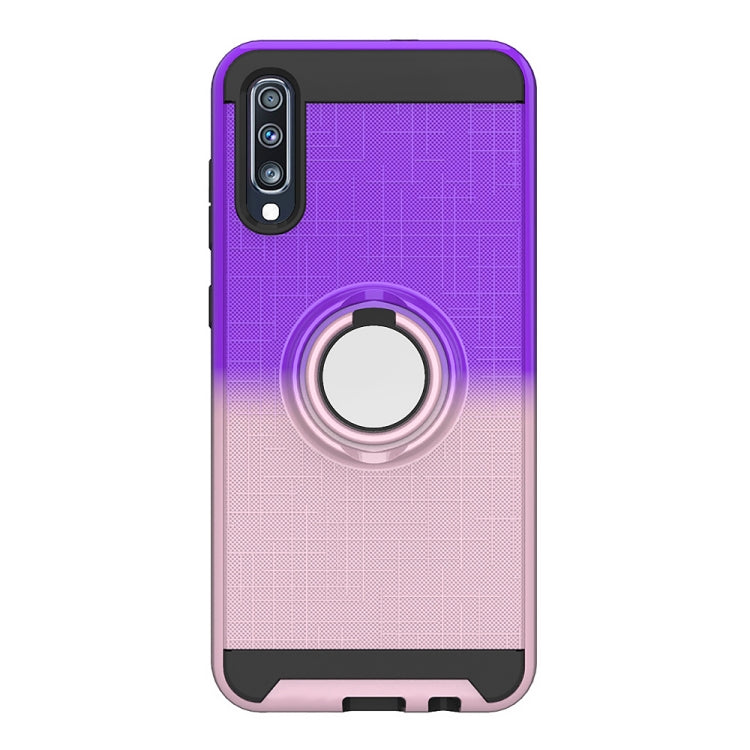For Galaxy A70 2 In 1 PC + TPU Protective Case with 360 Degrees Rotate Ring Holder