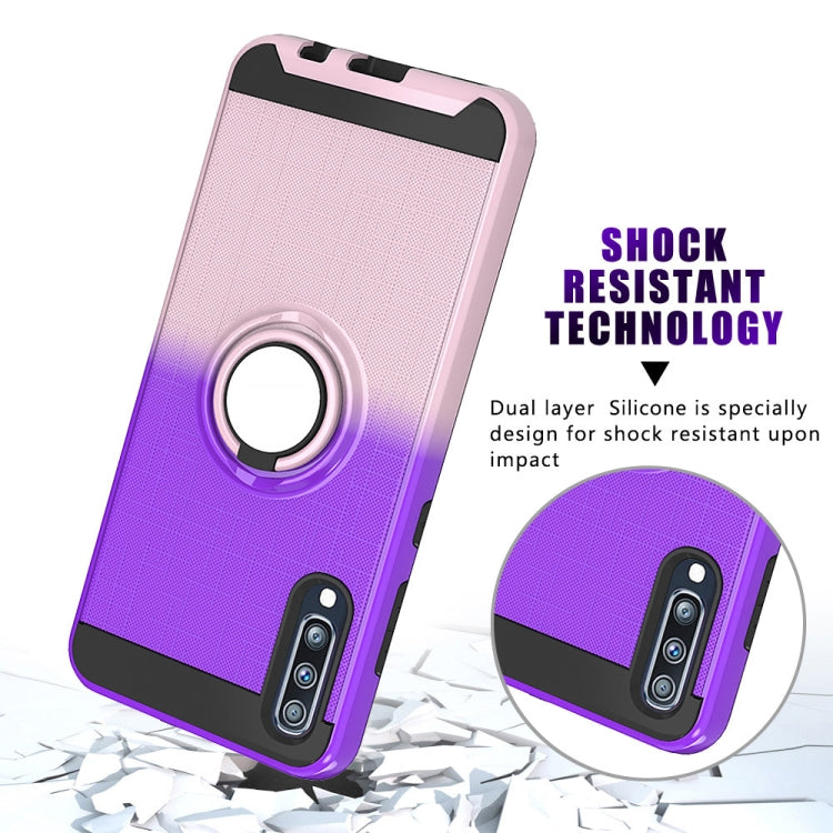 For Galaxy A70 2 In 1 PC + TPU Protective Case with 360 Degrees Rotate Ring Holder