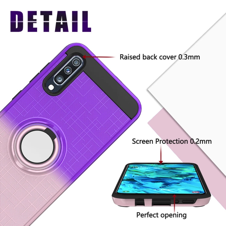 For Galaxy A70 2 In 1 PC + TPU Protective Case with 360 Degrees Rotate Ring Holder