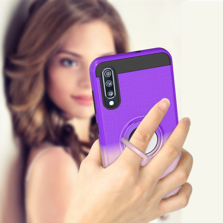 For Galaxy A70 2 In 1 PC + TPU Protective Case with 360 Degrees Rotate Ring Holder