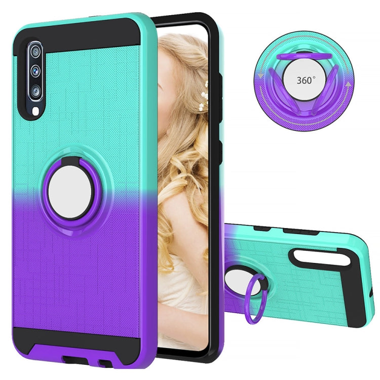 For Galaxy A70 2 In 1 PC + TPU Protective Case with 360 Degrees Rotate Ring Holder