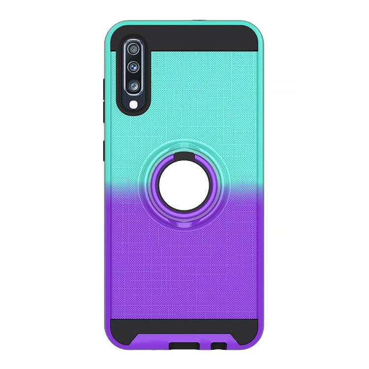 For Galaxy A70 2 In 1 PC + TPU Protective Case with 360 Degrees Rotate Ring Holder