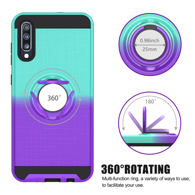 For Galaxy A70 2 In 1 PC + TPU Protective Case with 360 Degrees Rotate Ring Holder