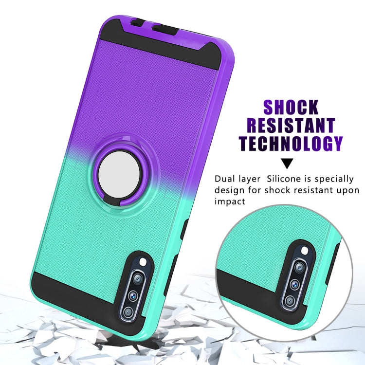 For Galaxy A70 2 In 1 PC + TPU Protective Case with 360 Degrees Rotate Ring Holder