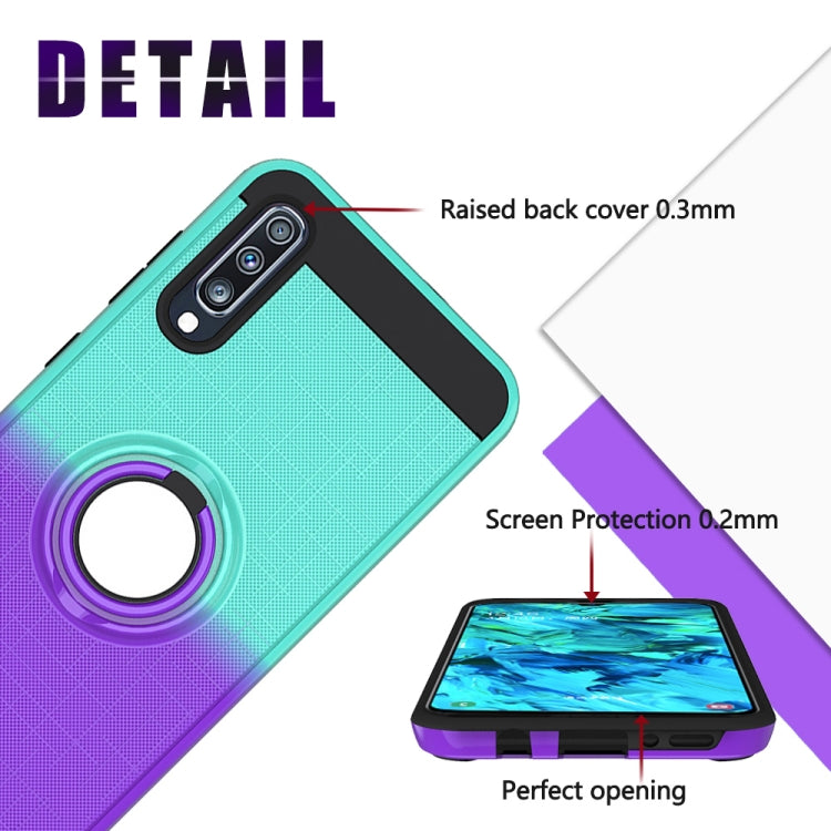 For Galaxy A70 2 In 1 PC + TPU Protective Case with 360 Degrees Rotate Ring Holder
