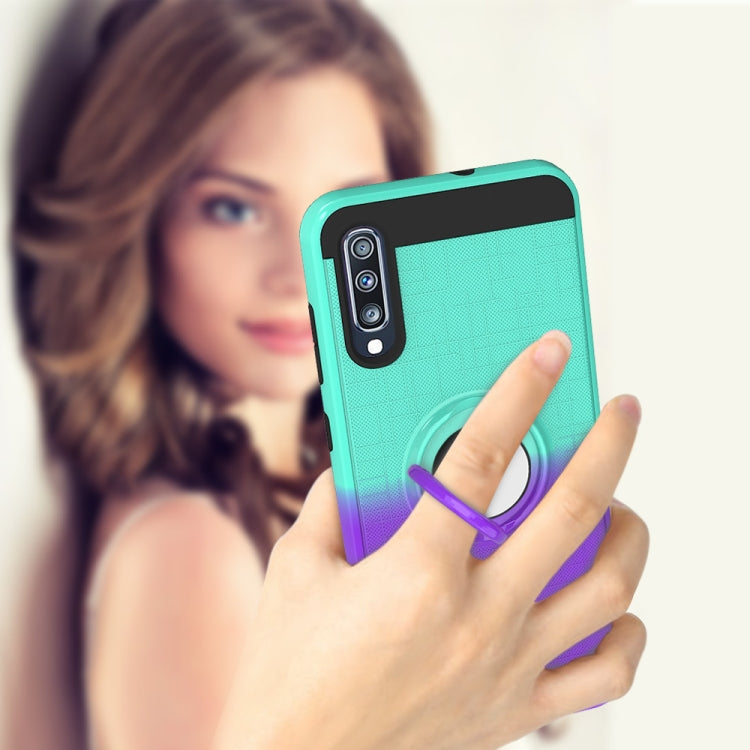 For Galaxy A70 2 In 1 PC + TPU Protective Case with 360 Degrees Rotate Ring Holder