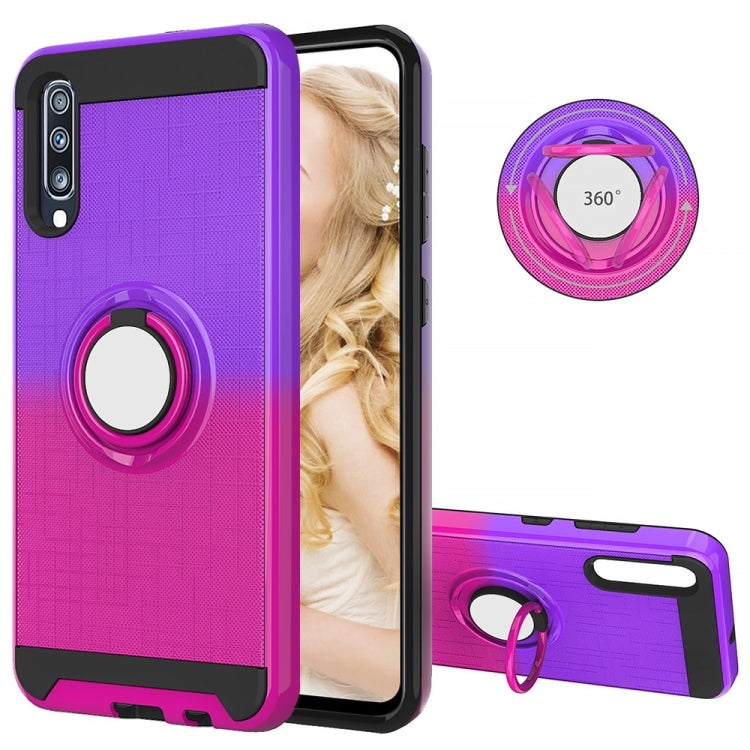 For Galaxy A70 2 In 1 PC + TPU Protective Case with 360 Degrees Rotate Ring Holder
