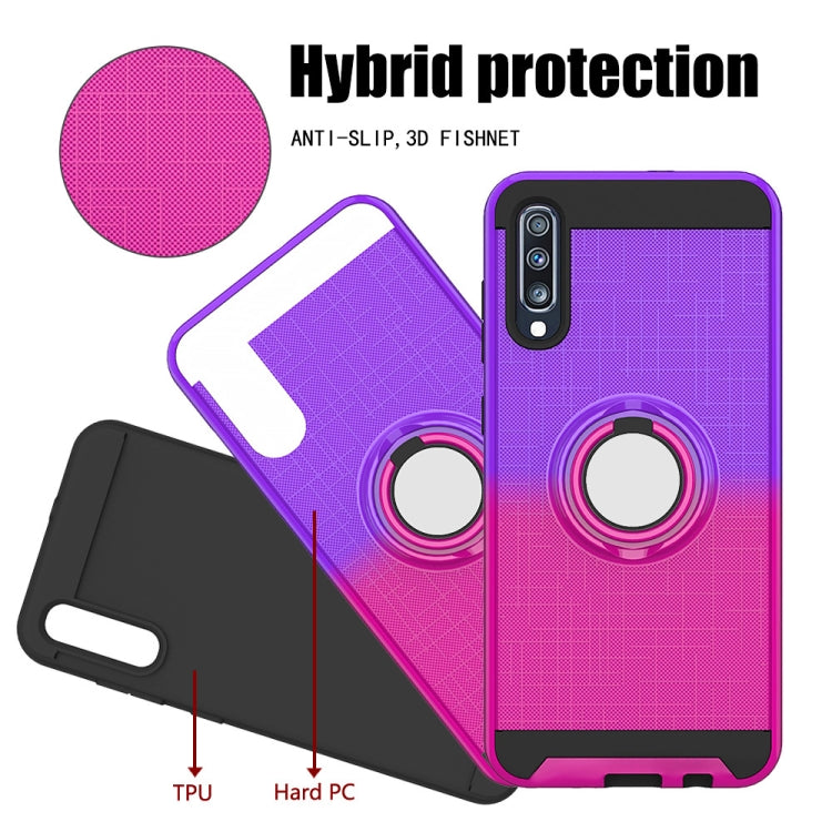 For Galaxy A70 2 In 1 PC + TPU Protective Case with 360 Degrees Rotate Ring Holder
