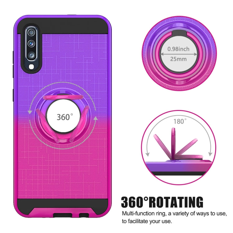 For Galaxy A70 2 In 1 PC + TPU Protective Case with 360 Degrees Rotate Ring Holder