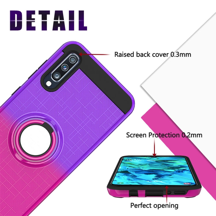 For Galaxy A70 2 In 1 PC + TPU Protective Case with 360 Degrees Rotate Ring Holder