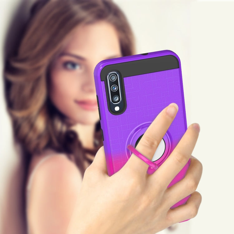 For Galaxy A70 2 In 1 PC + TPU Protective Case with 360 Degrees Rotate Ring Holder