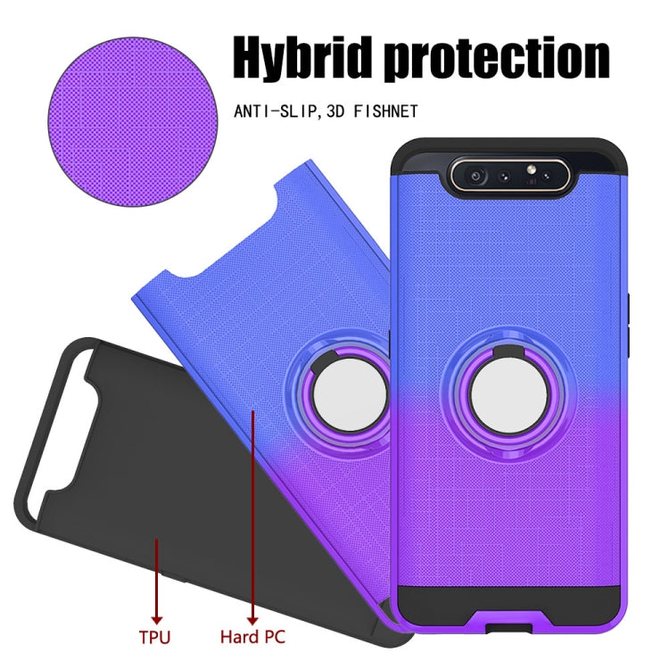 For Galaxy A80 / A90 2 In 1 PC + TPU Protective Case with 360 Degrees Rotate Ring Holder