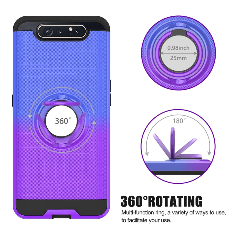 For Galaxy A80 / A90 2 In 1 PC + TPU Protective Case with 360 Degrees Rotate Ring Holder