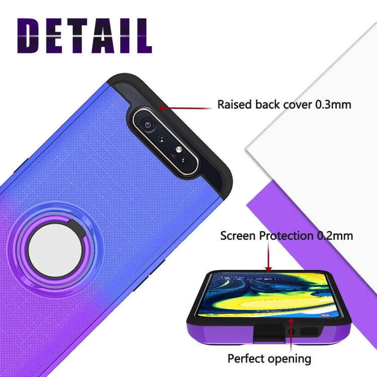 For Galaxy A80 / A90 2 In 1 PC + TPU Protective Case with 360 Degrees Rotate Ring Holder