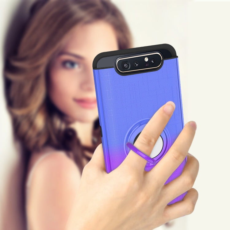 For Galaxy A80 / A90 2 In 1 PC + TPU Protective Case with 360 Degrees Rotate Ring Holder
