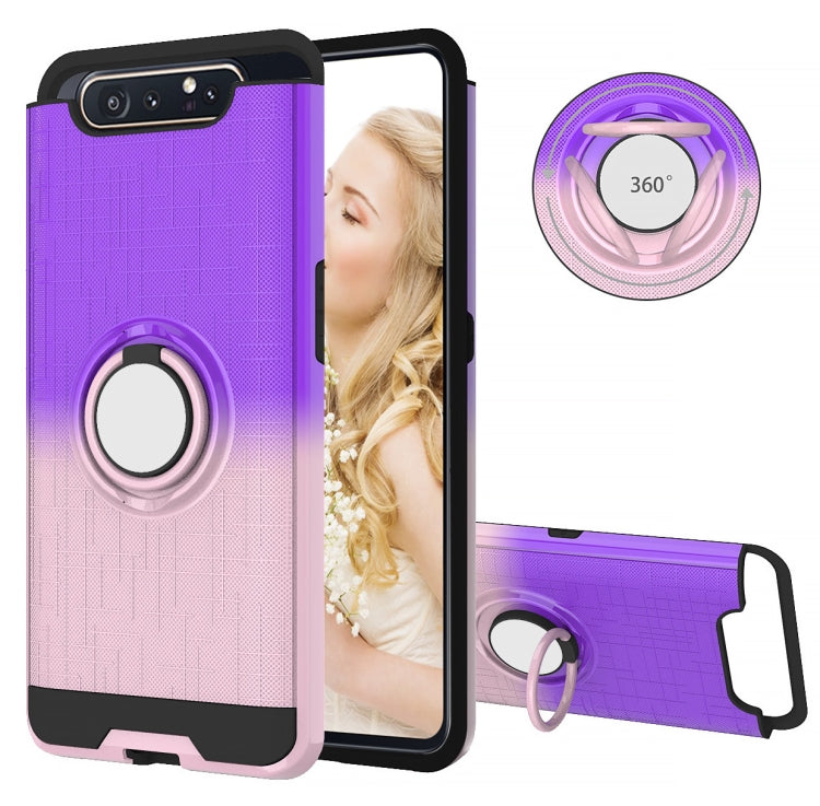 For Galaxy A80 / A90 2 In 1 PC + TPU Protective Case with 360 Degrees Rotate Ring Holder