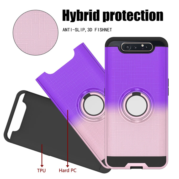 For Galaxy A80 / A90 2 In 1 PC + TPU Protective Case with 360 Degrees Rotate Ring Holder